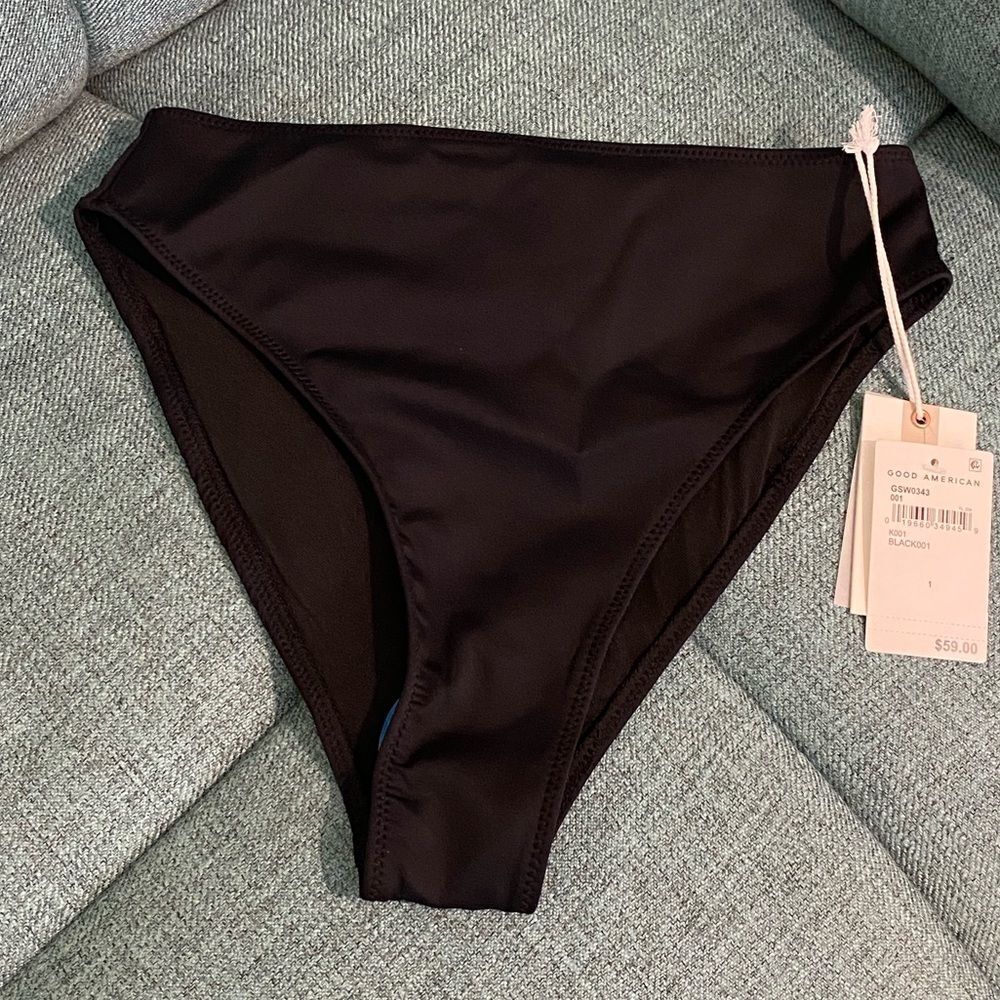 NWT Good American Black Bikini Bottom